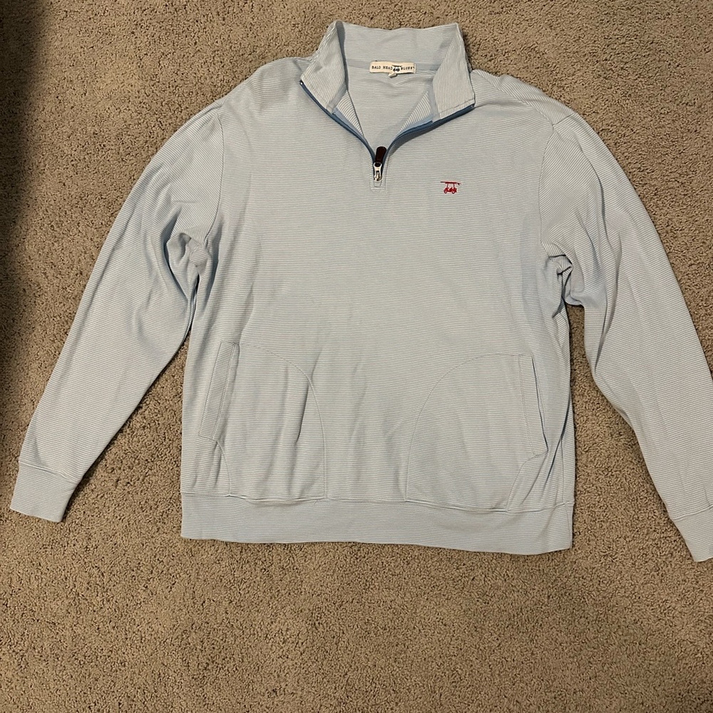Men's Light Blue Zip-Up Sweater